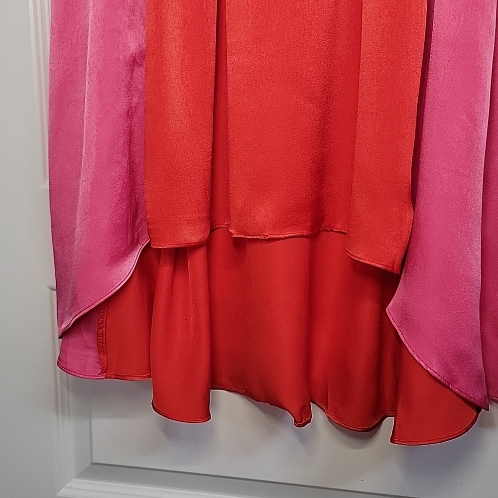 PETAL & PUP VIBRANT PINK & RED HI-LO SKIRT SZ XS - Picture 5 of 10